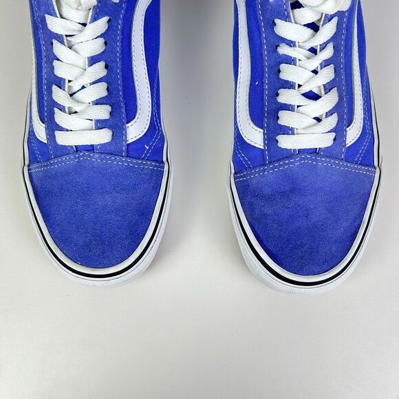 Vans Old Skool Blue Canvas Suede Lace-Up Sneakers Skater Shoes Unisex Size 7/8.5 - Picture 4 of 12
